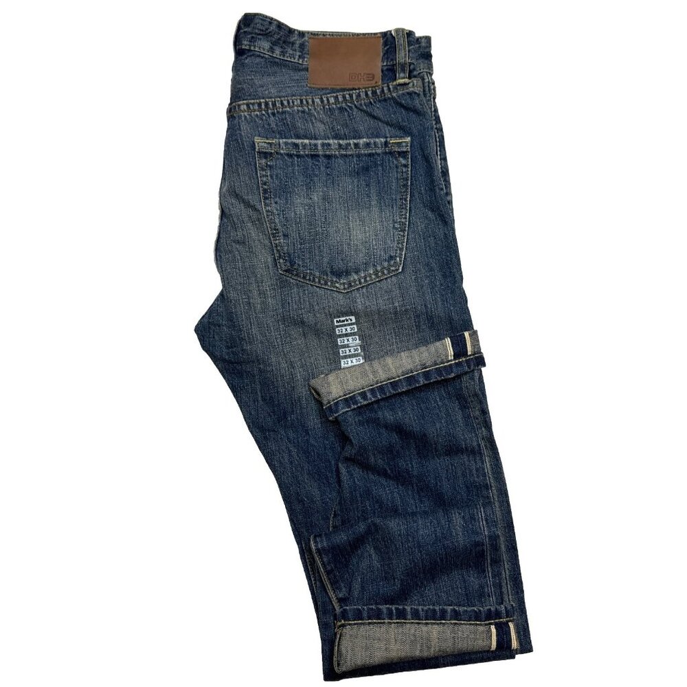 NWT DH3 Men 32X30 Special Edition White Oak Black Seed Denim Jeans Slim